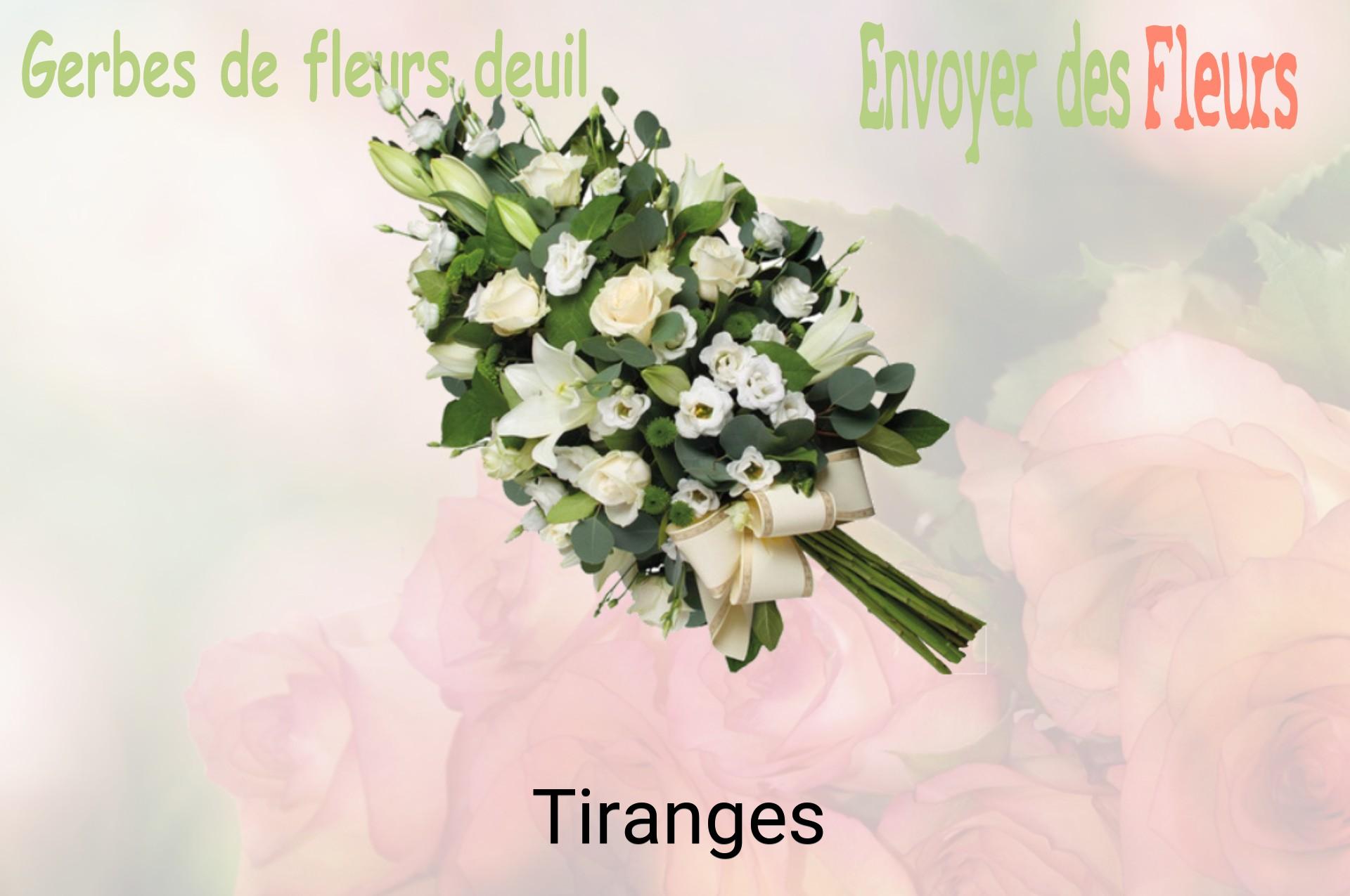 Gerbe de fleurs de deuil livrée à Tiranges